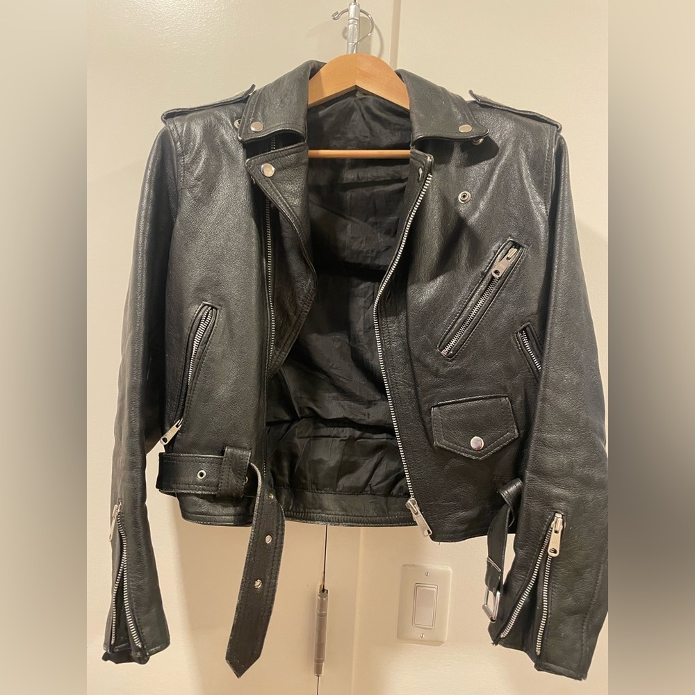 Worn Vintage Leather Jacket - image 1